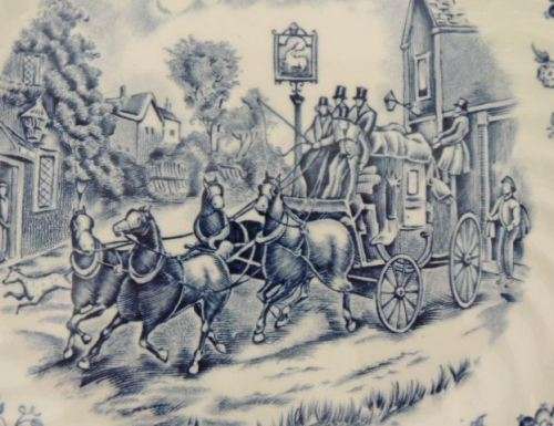 JOHNSON BROS COACHING SCENES PLATE 25 cm