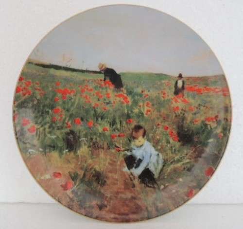 LIMOGES MASTERPIECES OF IMPRESSIONISM - "POPPIES IN A FIELD"  by Mary Cassatt