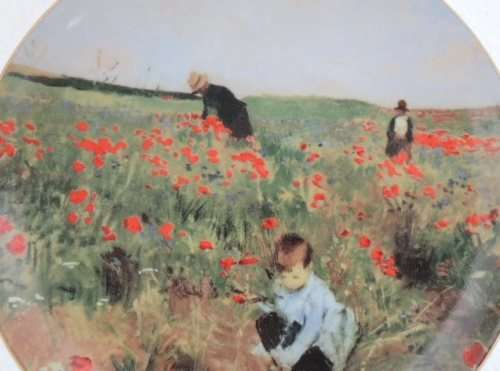 LIMOGES MASTERPIECES OF IMPRESSIONISM - "POPPIES IN A FIELD"  by Mary Cassatt
