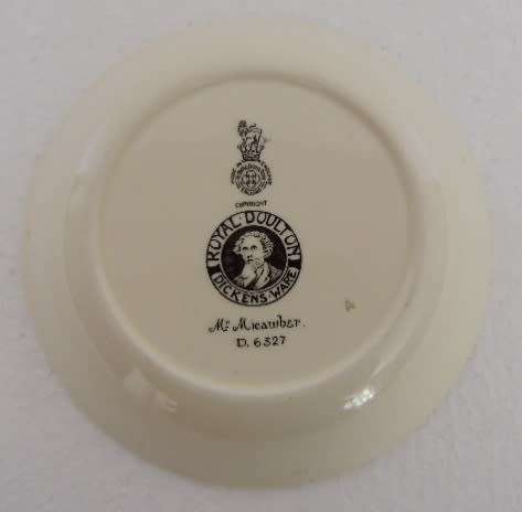 ROYAL DOULTON DICKENS WARESWEET DISH - "MR MICAWBER", Signed by Charles Noke