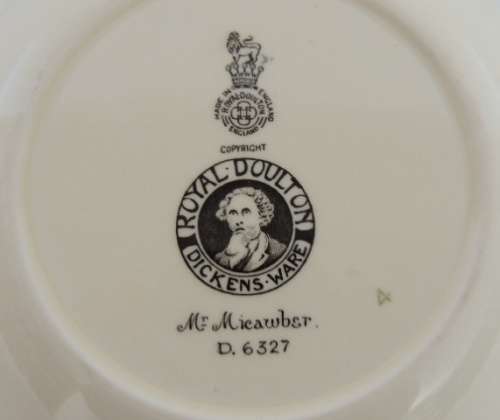 ROYAL DOULTON DICKENS WARESWEET DISH - "MR MICAWBER", Signed by Charles Noke