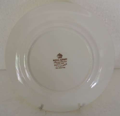 ROYAL ALBERT SIDE/CAKE PLATE- "GOSSAMER", Yellow
