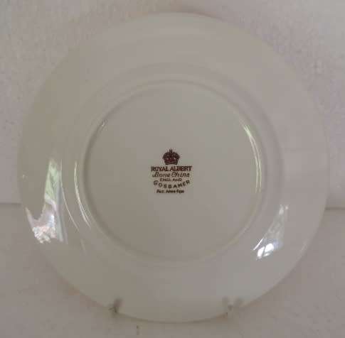 ROYAL ALBERT SIDE/CAKE PLATE- "GOSSAMER", Pink