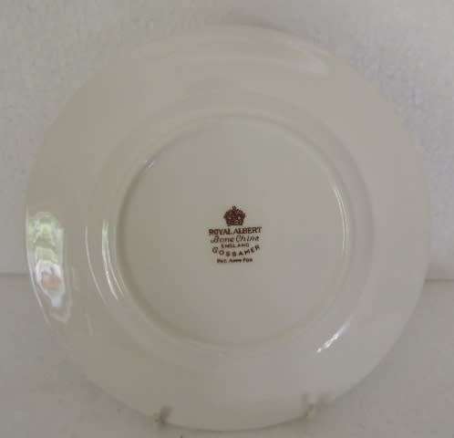 ROYAL ALBERT SIDE/CAKE PLATE- "GOSSAMER", Light blue