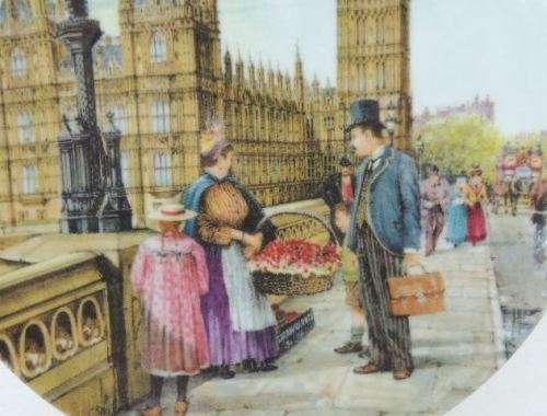 DAVENPORT CRIES OF LONDON LIMITED EDITION PLATE - "THE STRAWBERRY SELLER" WITH COP & BOXED