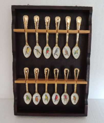 BEST LOVED BIRDS OF SOUTHERN AFRICA SPOONS IN DISPLAY, with official letter