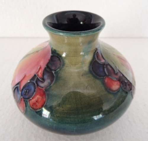 MOORCROFT LEAF AND BERRY VASE - reserved for DebTuc