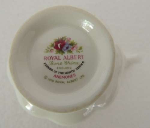 ROYAL ALBERT FLOWER OF THE MONTH TRIO - "MARCH" ANEMONES