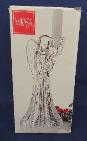 MIKASA GERMAN CRYSTAL ANGEL CANDLE HOLDER (BOXED)