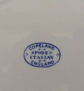 5 COPELAND SPODE BLUE ITALIAN ENTREE/SALAD PLATES 23 cm, original backstamp