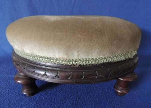 EDWARDIAN MAHOGANY FOOTSTOOL