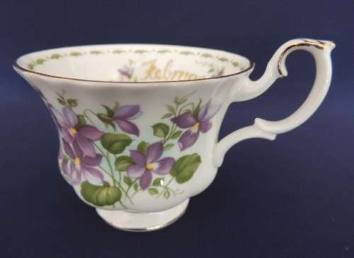 Royal Albert Flower Of The Month Duo - `FEBRUARY` VIOLETS (PRICE REDUCED)