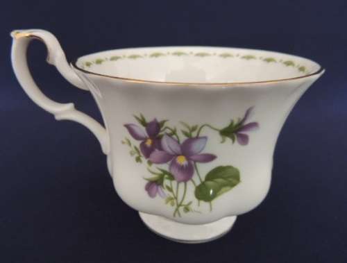Royal Albert Flower Of The Month Duo - `FEBRUARY` VIOLETS (PRICE REDUCED)