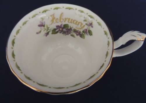 Royal Albert Flower Of The Month Duo - `FEBRUARY` VIOLETS (PRICE REDUCED)