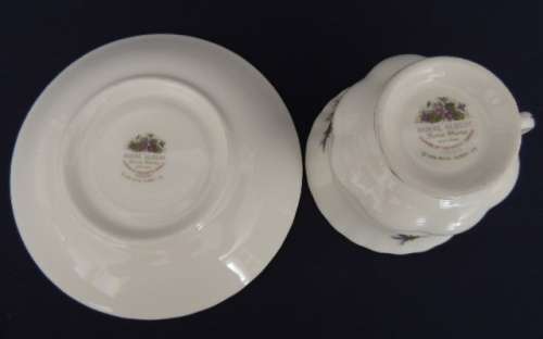 Royal Albert Flower Of The Month Duo - `FEBRUARY` VIOLETS (PRICE REDUCED)