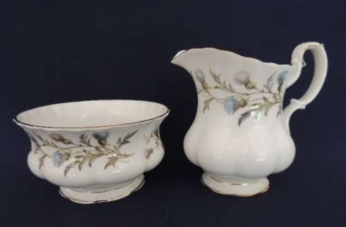 Royal Albert Brigadoon Milk Jug and Sugar Bowl