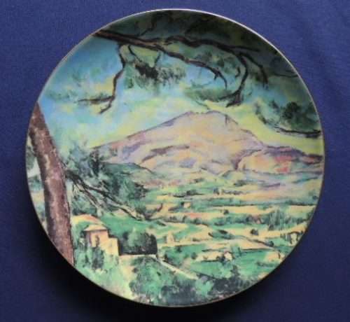 Limoges Masterpieces Of Impressionism - `LA MONTAGNE SAINTE-VICTOIRE`  by Cezanne