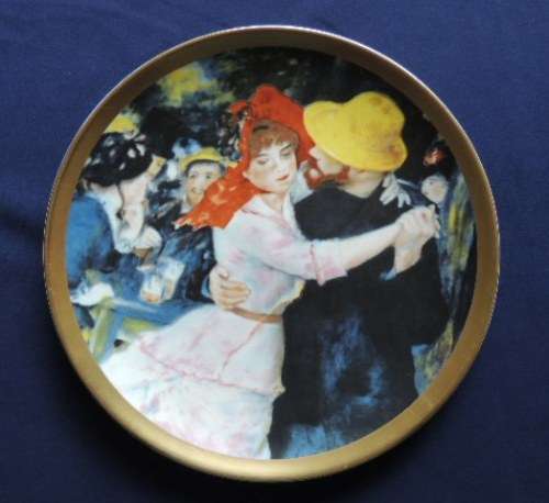 Crown Staffordshire Cabinet Plate - PIERRE AUGUST RENOIR `DANCE AT BOUGIVAL`