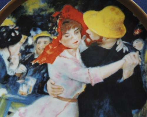 Crown Staffordshire Cabinet Plate - PIERRE AUGUST RENOIR `DANCE AT BOUGIVAL`
