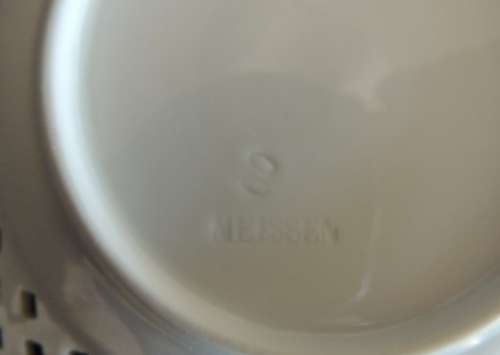 Pair of Meissen Ribbon Tea Plates