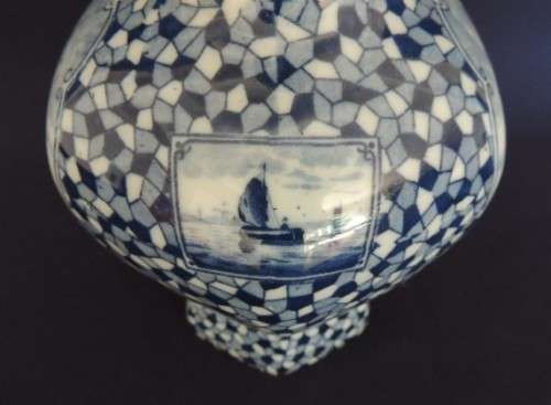 Louis Regout Pair of Dec 542 Vases