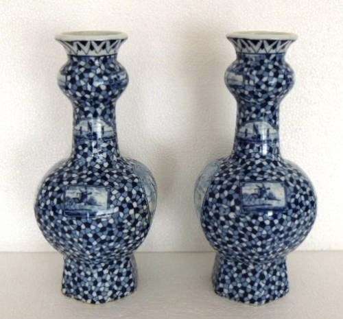 Louis Regout Pair of Dec 542 Vases