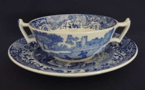Copeland Spode Soup Coupe and Saucer (Old back stamp)