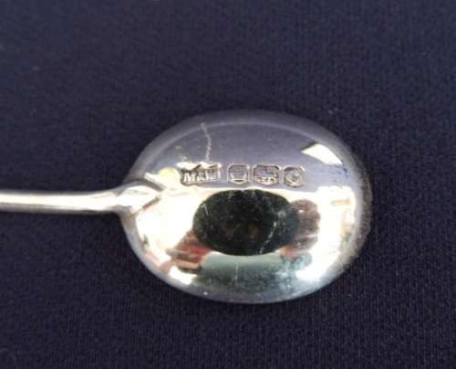 Hallmarked Silver Coffee Bean Spoons - 52 grams