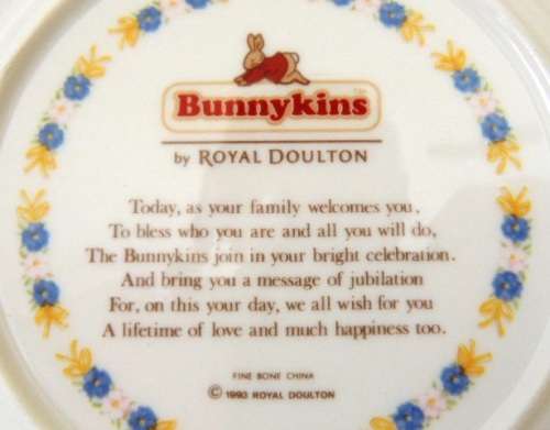 Royal Doulton - Bunnykins Celebrate Your Christening (Original box)