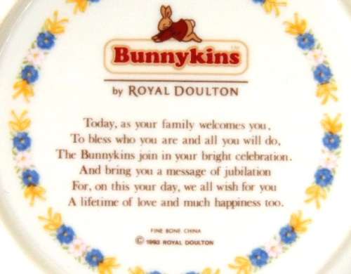 Royal Doulton - Bunnykins Celebrate Your Christening (Original box)