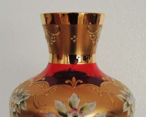 Bohemian Ruby Red Vase - 23 cm