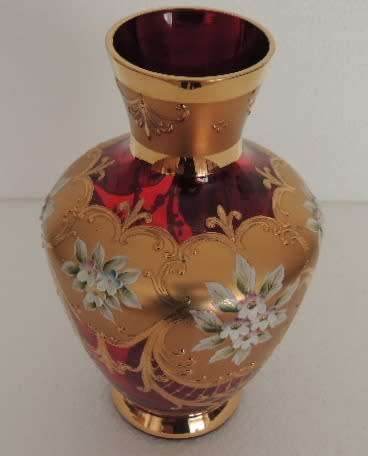 Bohemian Ruby Red Vase - 23 cm