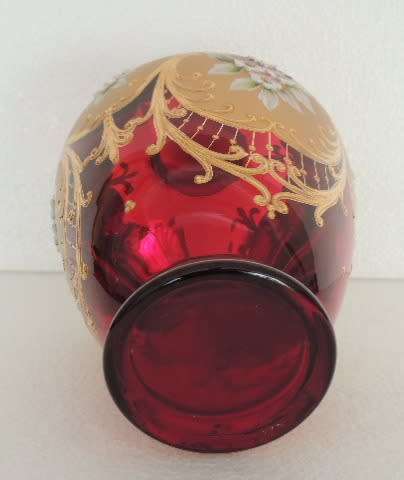 Bohemian Ruby Red Vase - 23 cm