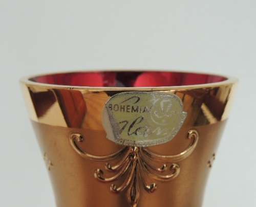 Bohemian Ruby Red Vase - 23 cm