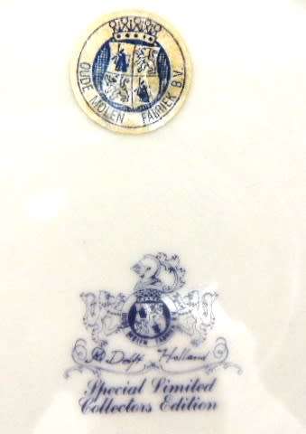 Delft Special Limited Collector`s Edition Plate - 25 cm