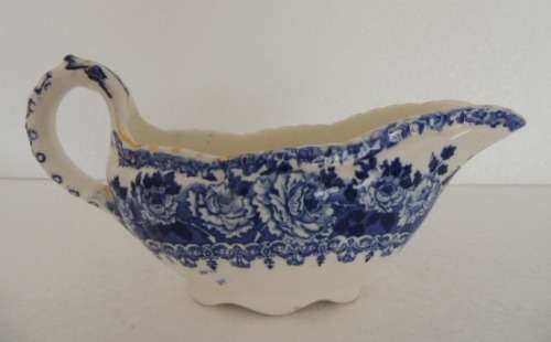 Flow Blue `CHESTER` K & Co Late Mayers - Gravy Boat and Drip Tray