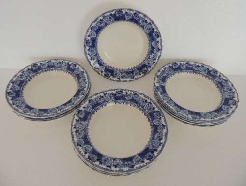 Flow Blue `CHESTER` K & Co Late Mayers - Soup Bowls (bid per each)