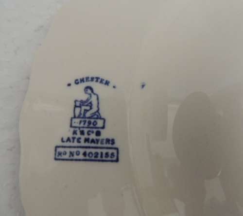 Flow Blue `CHESTER` K & Co Late Mayers - Soup Bowls (bid per each)