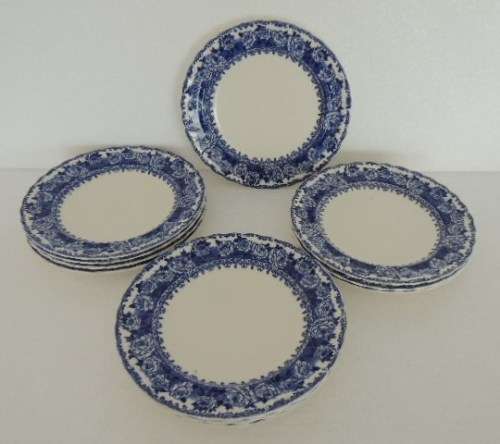 Flow Blue `CHESTER` K & Co Late Mayers - Plates 19.5 cm (bid per each)