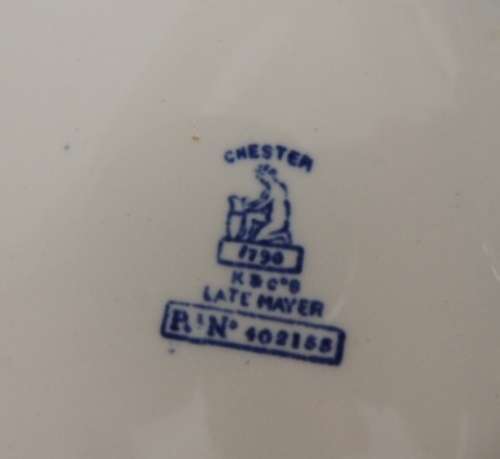Flow Blue `CHESTER` K & Co Late Mayers - Tureen (please read)