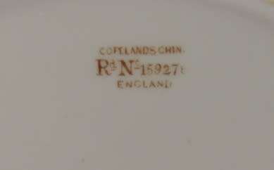 Antique Copeland`s China Plates Rd No 159276