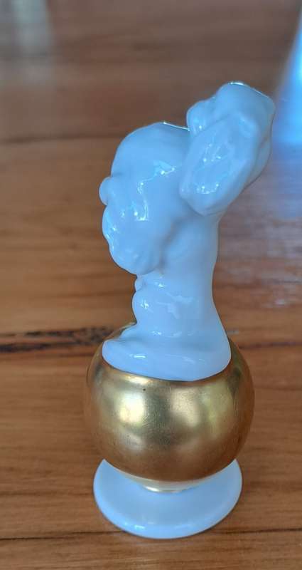Rosenthal Pekingese on Gold Ball