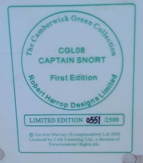 Captain Snort Collectable Figurine by Robert Harrop