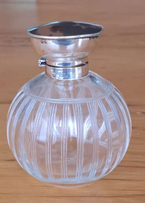 Hallmarked Silver and Tortoiseshell Perfume Bottle - PRICE REDUCED reserved fir Johux7758
