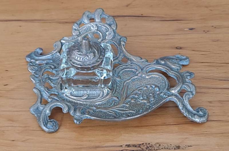 Brass Inkwell