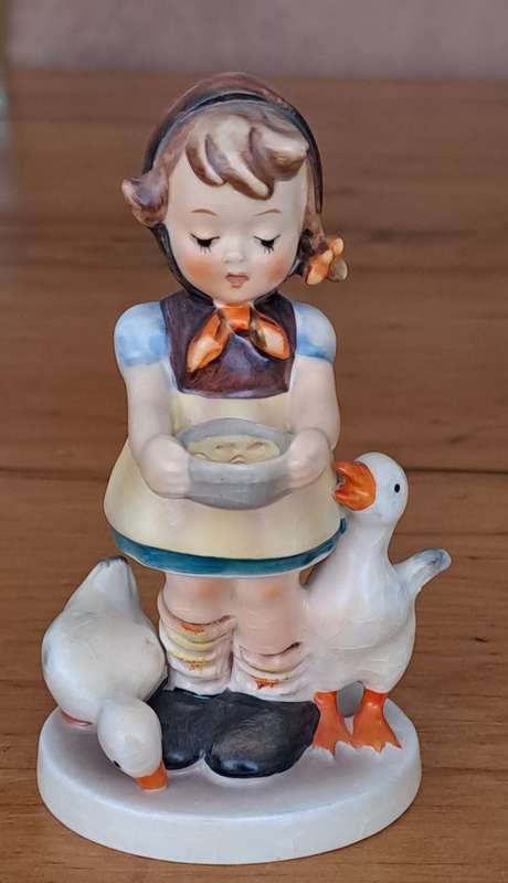 Hummel Figurine - Girl Feeding Ducks