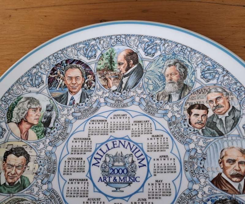 Wedgwood Calendar Plate 2000 - Millenium Art and Music (PRICE REDUCED)