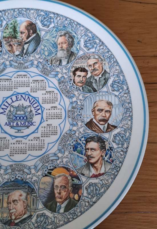 Wedgwood Calendar Plate 2000 - Millenium Art and Music (PRICE REDUCED)