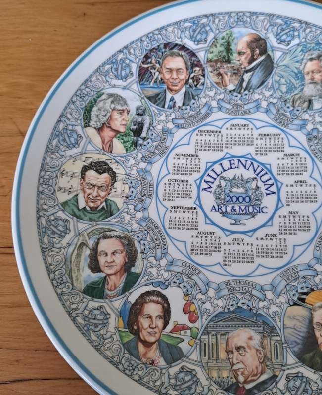 Wedgwood Calendar Plate 2000 - Millenium Art and Music (PRICE REDUCED)
