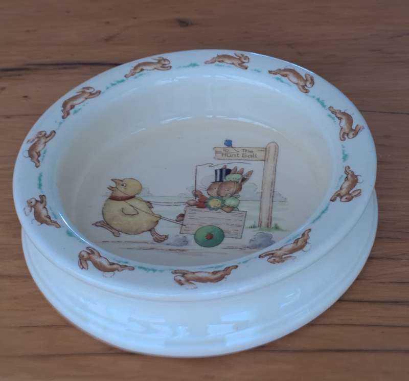 Royal Doulton Bunnykins Porridge Bowl - signed by Barbara Vernon